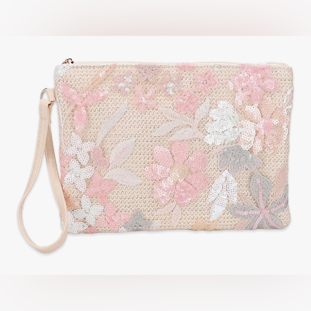 Floral Embroidery Sequin Evening Clutch Bags Party Purses Beaded Bags